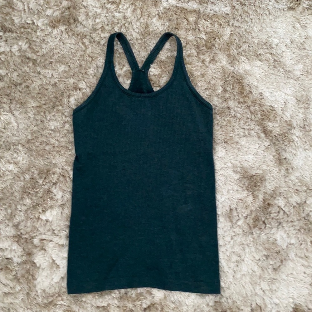 lululemon original ebb to street top size 6 forest